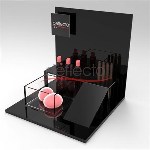 迪多-黑色亞克力化妝品展示架